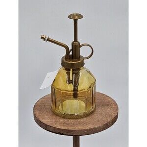 Glass Plant Mister Spray Bottle Indoor Spritzer Succulent Vintage Look Yellow